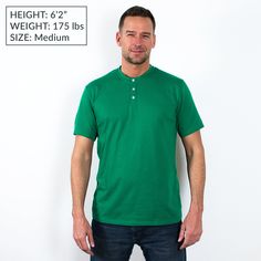 Our best-selling Dual Blend Henley t-shirt is made from a soft cotton polyester blend and perfectly flatters tall, slim men. A 3-button Henley design adds a touch of style to a classic t-shirts. Each shirt is flexible, light, and resists wrinkling in the wash, making it your ideal t-shirt for any occasion. Upgrade you wardrobe with shirts that actually fit and click Add to Card today! Product Details 45% cotton55% polyesterMachine wash cold and tumble dry low to minimize shrinking Size Guide Hei Henley T Shirt, Henley Shirts, Height And Weight, Quality Clothing, Different Styles, Navy And White, Size Guide, Classic T Shirts, T Shirts