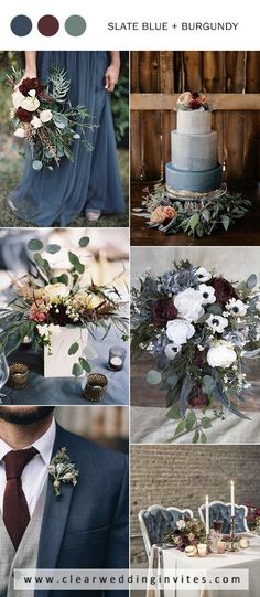 a collage of photos with flowers and greenery on them, including an image of a