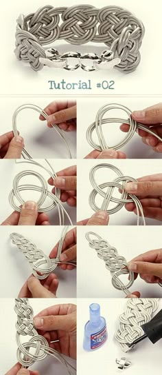 the instructions for making an intricate bracelet