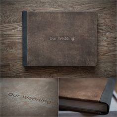 a book with the words our wedding written on it