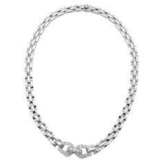 Brand:Cartier Name:Panthere Etriere Diamond Necklace Material:Diamond, 750 K18 WG white gold Weight:80.8g（Approx） neck around:43cm / 16.92in（Approx） Width(inch):8.29mm / 0.32in（Approx） Top size:H14.06mm×W31mm / H0.55in×W1.22in（Approx） Comes with:Cartier Case, Cartier Repair Certificate (Aug 2021) Cartier White Jewelry With Pave Setting, Formal Cartier Diamond Necklace, Cartier Diamond Necklace For Formal Occasions, Cartier Luxury White Gold Diamond Necklace, Formal Cartier Diamond Necklace With 17 Jewels, Cartier Diamond Necklace With 17 Jewels For Formal Occasions, Cartier Brilliant Cut White Gold Diamond Necklace, Cartier White Gold Diamond Necklace, Cartier Brilliant Cut Diamond Necklace In White Gold