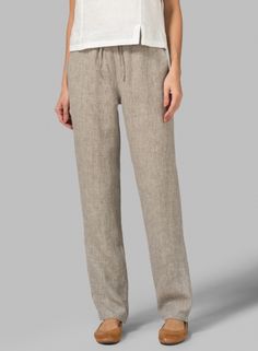 Linen Casual Long Pants Relaxed Trousers For Everyday, Straight Hem Pants With Pockets For Casual Gatherings, Pants With Pockets And Straight Hem For Casual Wear, Spring Linen Casual Sweatpants, Casual Linen Sweatpants For Spring, Casual Straight Fit Tapered Leg Pants, Casual Linen Wide Leg Pants, Casual Linen Sweatpants, Versatile Straight Leg Summer Sweatpants