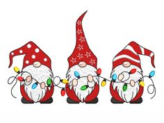 Christmas Gnome Images Free, Christmas Gnome Christmas Art, Gnome Christmas Cards Handmade, Christmas Gnomes Drawing, Gnomes For Christmas, Christmas Gonks, Merry Christmas Gnomes, Snowman Embroidery, Gnome Pictures