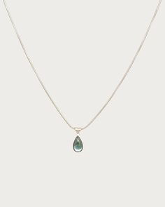 Waterdrop Necklace - En Route Jewelry Waterdrop Necklace, En Route Jewelry, Little Earrings, Peridot Green, Dainty Chain, Teardrop Necklace, Marine Blue, Jewelry Lookbook, Cord Necklace