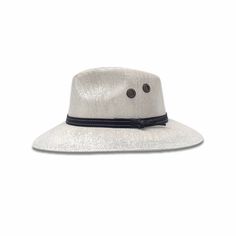 Shape: Panama Hat, Indiana StyleMaterial: Yute, Leather Size: Medium & LargeBrim: 3.25”Color: Off-WhiteDetail: Leather BandHat Care: Always handle your hat by the top. Do not place hat with brim on the surface, it will cause it to flatten the brim. Always Brim turned up.To dust off, use a soft brush.To remove stains, wipe with a cloth, then let it dry naturally with the brim turned up.Steam it to shape if necessary.Misshapen flat brim straw hats can be shaped carefully with a lukewarm - not White Adjustable Wide Brim Bucket Hat, White Wide Brim Bucket Hat With Adjustable Fit, Adjustable White Toquilla Straw Hat, Adjustable Short Brim Fedora With Upf 50+, Adjustable Fedora With Upf 50+ And Short Brim, White Adjustable Fedora With Short Brim, Adjustable White Fedora With Short Brim, Adjustable White Fedora Straw Hat, Adjustable White Toquilla Straw Fedora