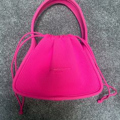 Beautiful Brand New No Flaws! Comes With Dust Bag. Used Once. Great For Summer. Alexander Wang Handbag. Pink Top Handle Bucket Bag For Shopping, Chic Pink Bucket Bag For Shopping, Pink Top Handle Bucket Bag, Pink Crossbody Bucket Bag For Shopping, Pink Bucket Bag With Detachable Handle For Shopping, Pink Evening Bucket Bag, Pink Top Handle Bucket Bag With Removable Pouch, Pink Top Handle Bucket Bag With Detachable Strap, Luxury Pink Bucket Bag With Top Carry Handle