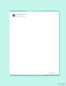 a letterhead with an image of a snowflake on the front and bottom