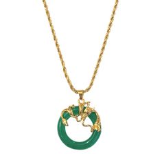 Jade Amulet Necklace With Round Pendant, Gold Jade Round Pendant Necklace, Gold Jade Necklace With Round Pendant, Jade Amulet Jewelry With Round Pendant, Gold Jade Pendant Necklace, Gold Jade Jewelry For Good Luck, Green Jade Jewelry With Adjustable Chain, Jade Jewelry With Adjustable Chain And Round Pendant, Jade Round Pendant With Adjustable Chain