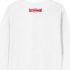 Embrace your Ultraman fandom with this adult white crew neck long sleeve sweatshirt. Featuring Ultraman in a gray frame above "Ultradad" text on the front and the movie’s logo in red on the back, this sweatshirt blends style and comfort seamlessly. Made from a durable blend of 50% cotton and 50% polyester, it offers softness and longevity. Machine wash it on cold with like colors and tumble dry on low heat for hassle-free care. Fan Apparel Long Sleeve Relaxed Fit T-shirt, White Long Sleeve Fan Apparel Sweatshirt, Fan Apparel Sweatshirt With Long Sleeves And Relaxed Fit, Relaxed Fit Long Sleeve Fan Apparel Top, Long Sleeve Logo Print Fan Apparel Top, Fan Apparel Long Sleeve Top With Logo Print, Long Sleeve Fan Apparel Top With Logo Print, Long Sleeve Screen Print Fan Apparel Top, Casual Long Sleeve Fan Merchandise Tops