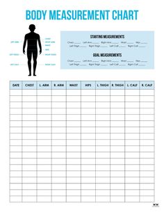 Body Measurement Tracker Printable Free, Body Measurement Chart Printable Free, Adkins Diet, Baton Costumes, Fat Fighters, Transformation Challenge