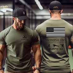 Honor the fallen with the Memorial day CrossFit shirt. Memorial day workout shirt.  This classic unisex jersey short sleeve tee fits like a well-loved favorite. Soft cotton and quality print make users fall in love with it over and over again. These t-shirts have-ribbed knit collars to bolster shaping. The shoulders are tapered for a better fit over time. Dual side seams hold the garment's shape for longer.  .: Made with 100% Airlume combed and ring-spun cotton, a lightweight fabric (4.2 oz/yd² (142 g/m that is easy to layer, breathable. Perfect for active and leisure wear.  .: The retail fit that is perfect for casual and semi-formal settings. The crew neckline adds a classic, neat style that's perfect for accessorizing. .: Bella+Canvas manufactures all its products in the US and internat Murph Challenge, Hero Wod, Crossfit Shirts, Crossfit Workout, Crossfit Workouts, Leisure Wear, Jersey Shorts, Memorial Day, Crossfit