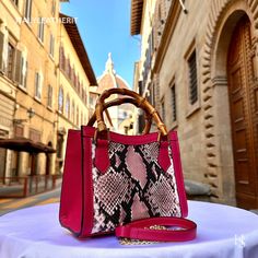 This bag has been made of the best genuine leather by local master crafters of Florence in Italy, designed for women who only accept premium Italian quality and luxury leather bags and modern Italian fashion. . Sizes: Width: 21cm/ 8.3 Inch Height :16cm/ 6.3 Inch Depth: 10cm/ 4 Inch Color: Fuchsia . . The story behind this bag:  Once upon a time, in the heart of Florence, there was a small leather workshop. This workshop was run by a master leather craftsman named Luca, who had been honing his sk Custom Leather Bag, Leather Bags For Women, Handmade Leather Bags, Luxury Leather Bag, Leather Craftsmen, Leather Workshop, Leather Hide, Leather Bags Handmade, Custom Leather