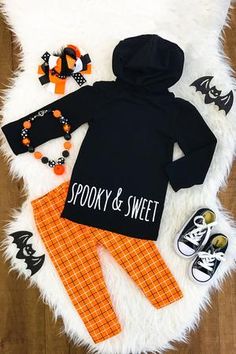 Black Cat Orange Plaid Hoodie Set | Sparkle In Pink Fitted Black Halloween Hoodie, Fitted Letter Print Hoodie For Fall, Fitted Long Sleeve Halloween Hoodie, Fitted Casual Hoodie For Halloween, Casual Fitted Hoodie For Halloween, Halloween Fitted Cotton Hoodie, Fitted Hooded Halloween Hoodie, Cat Orange, Plaid Leggings