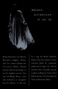 an advertisement for helen ravenclaw's upcoming novel, the grey lady