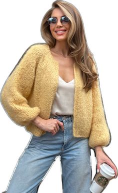 Casual Knitted Alpaca Cardigan, Casual Alpaca Knitted Cardigan, Soft Knit Alpaca Cardigan For Fall, Hand Knitted Knit Cardigan For Layering, Hand Knitted Cardigan For Layering, One Size Soft Knit Pattern For Fall, Hand Knitted Long Sleeve Layering Cardigan, Hand Knitted Long Sleeve Cardigan For Layering, Hand-knitted Long Sleeve Cardigan For Layering