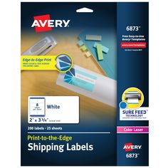 avery white shipping labels for printers