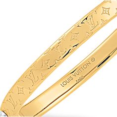 LOUIS VUITTON® - Nanogram Bracelet - Gold Luxury Engraved Round Bracelets, Luxury Gold Bangle For Everyday, Luxury Everyday Gold Bangle Bracelet, Luxury Gold Bangle Bracelet For Everyday, Everyday Luxury Gold Bangle Bracelet, Luxury Engraved Round Cuff Bracelet, Luxury Gold Bangle Bracelet, Luxury White Gold Cuff Bracelet, Luxury Engraved Yellow Gold Cuff Bracelet