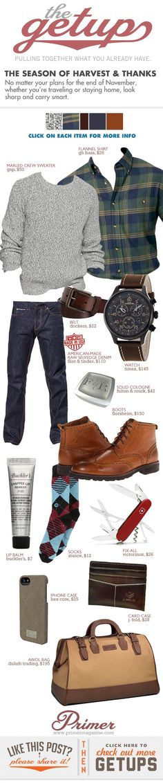 The Getup: The Season of Harvest & Thanks - Primer Gentleman Mode, Gray Outfits, Mode Casual, Mens Fashion Fall, Sharp Dressed Man, Nike Shox, Mens Fall, Well Dressed Men, Fashion Kids