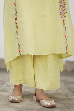 Buy Begum Pret Yellow Shikaara Floral Embroidered A-line Kurta Set Online | Aza Fashions Yellow Mulmul Anarkali Set With Straight Kurta, Yellow Mulmul Sharara With Dupatta, Yellow Traditional Wear With Dupatta In Mulmul, Yellow Mulmul Traditional Wear With Dupatta, Yellow Mulmul Palazzo Set With Dabka Work, Yellow Palazzo Set With Dabka Work In Mulmul, Yellow Unstitched Mulmul Sharara, Unstitched Yellow Mulmul Sharara, Yellow Mulmul Sharara With Dabka Work