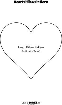 the heart pillow pattern is cut out and ready to be made into a valentine's day