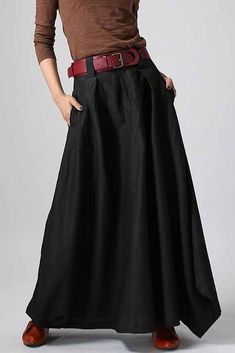 Cheap Maxi Skirts, Skirts Fall, Streetwear Skirt, Long Linen Skirt, Versatile Gray, Work Skirt, Skirts Long, Graduation Outfits, Work Essentials