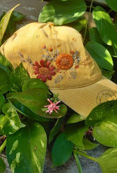 Ready to ship Hand Embroidery Floral Hat Embroidered Floral | Etsy Custom Embroidery Summer Baseball Cap, Summer Snapback Hats With Custom Embroidery, Custom Embroidered Summer Baseball Cap, Summer Snapback Baseball Cap With Custom Embroidery, Custom Embroidered Baseball Cap For Summer, Floral Embroidery Cotton Snapback Hat, Cotton Floral Embroidery Snapback Hat, Cotton Snapback Hat With Floral Embroidery, Embroidered Summer Trucker Hat With Curved Bill