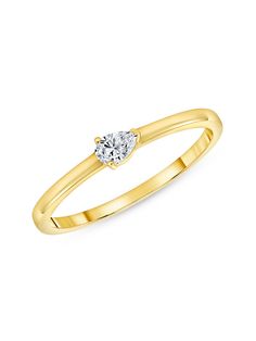 Buy one or all three. These rings are so cute and the daintiness and simplicity of them is both classy and fun. Sometimes the beauty is in the simple things. Details 14k yellow gold (can be special ordered in rose or white gold). Pear shaped diamond = .11ctw Please allow up to 4-8 weeks if ring is not in stock. Please email us at hello@shoplemel.com or shoot us a message via chat to see what sizes are in stock. Pear-shaped Single Diamond Promise Ring, 14k Gold Pear-shaped Diamond Promise Ring, Fine Jewelry Pear-shaped Single Diamond Ring, Pear-shaped Single Diamond Ring For Anniversary, Pear-shaped Brilliant Cut Diamond Promise Ring, Anniversary Pear-shaped Single Diamond Ring, Pear-shaped Single Diamond Ring, Classic 14k Gold Heart Cut Diamond Ring, 14k Gold, Diamond White, Pear-shaped Diamond Ring