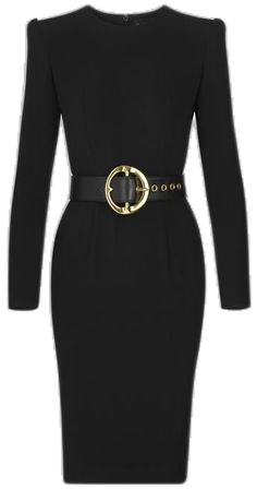 Luxury Fitted Dress With Belt, Fitted Long Sleeve Midi Dress With Belted Cuffs, Elegant Belted Dress With Belted Cuffs For Fall, Elegant Fall Belted Dress With Belted Cuffs, Belted Long Sleeve Mini Dress For Formal Occasions, Luxury Long Sleeve Mini Dress For Office, Elegant Black Belted Dress For Party, Chic Fitted Long Sleeve Belted Dress, Black Long Sleeve Belted Dress For Formal Occasions