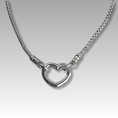 This sterling silver box chain necklace features a secure front closing open heart clasp, perfect for everyday wear. Its minimalist design and high-quality construction makes it a great choice for both formal and casual occasions. Details: Chain: Solid Sterling Silver rounded box chain, 1.8mm width Clasp: Solid sterling silver open heart hinged push clasp, 13.5mm, front closure Sizes: 16” to 36” Shipping: Free shipping in the USA Ready to ship within one business day Comes wrapped as shown in ph Everyday Heart Pendant Box Chain Jewelry, Silver Open Heart Chain Necklace, Everyday Heart-shaped Jewelry With Sterling Silver Clasp, Everyday Heart Shaped Box Chain Necklace, Heart-shaped Sterling Silver Chain Necklace, Everyday Heart-shaped Box Chain Necklace, Silver Everyday Chain Necklace With Heart Charm, Everyday Open Heart Chain Necklace, Silver Heart Necklace With Lobster Clasp For Everyday