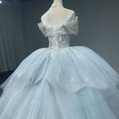 Powder Blue Ball Gown, Fitted Quinceanera Dress With Boned Bodice For Wedding, Fitted Floor-length Princess Dress For Quinceanera, White Princess Gown For Banquets, Fitted Tulle Princess Dress For Wedding, Detachable Train Ball Gown For Banquet, Corset Back Ball Gown For Pageants, Fitted Princess Quinceanera Dress For Banquet, Princess Style Fitted Quinceanera Dress For Banquet