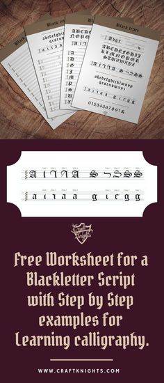 Download a free Blackletter (gothic) Script Worksheet for learning calligraphy. This Worksheet will help yo… | Gothic script, Calligraphy worksheet, Lettering fonts . #A_Font_Letter_Design #Blackletter_Calligraphy #Learning_Calligraphy #Alphabet_Calligraphy A Font Letter Design, Blackletter Calligraphy, Learning Calligraphy, Alphabet Calligraphy, Gothic Calligraphy, Gothic Script, Calligraphy Worksheet, Fonts Handwriting Alphabet, Blackletter Font