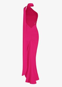 Made for moments of dramatic entrance, this maxi dress is crafted from luxuriant, lightweight fabric and comes with a breathtaking train and an o-ring detail that will turn heads. Feminine and elegant, its backless design and silhouette will make it a timeless piece in your wardrobe. Fit Type: Regular Fit Fabric: High Stretch Material: Polyester, Elastane Pre-draped Maxi Dress For Prom Evening, Pre-draped Maxi Dress For Gala And Prom Season, Back Opening Maxi Dress For Prom, Pre-draped Backless Maxi Dress For Party, Chic Backless Evening Dress With Sweep Train, Backless Summer Gala Gown, Party Pre-draped Maxi Dress With Back Opening, Pre-draped Maxi Dress With Back Opening For Party, Floor-length Evening Maxi Dress With Sweep Train