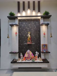 Temple Room, Varun Tej, Kampar, Mandir Design, Modern Townhouse, Temple Design For Home, Living Room Tv Unit Designs, Bedroom Cupboard Designs, Craft Wall