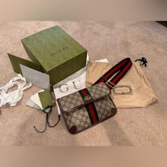 This Bag Is Beautiful And Brand New. Can Work Around The Waste Or As A Crossbody. 100% Authentic. Never Worn. I Missed My Window To Return. Feel Free To Ask Any Questions. Ophidia Belt Bag, Small Belt Bag, Gucci Belt Bag, Luxury Bags Collection, Gucci Crossbody Bag, Small Belt, Bags Gucci, Gucci Ophidia, Gucci Crossbody