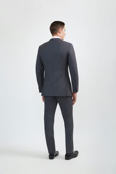 Luxurious Wool Medium Grey Suit Pants - Tomasso Black Grey Suit For Men, Charcoal Grey Suits, Grey Wedding Suit, Grey Suit Pants, Modern Fits, Beige Suit, Grey Suit Wedding, Grey Suit Men, Grey Wool Suit