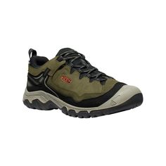 Go the extra mile and then some in the KEEN Targhee IV Waterproof Hiking Shoes for Men! PFAS-free, waterproof yet breathable KEEN.DRY membranes keep feet dry while maintaining breathability. Premium leather uppers from an LWG-certified tannery stand up to vegetation, hard use, and more for long-lasting service. Solvent-free, air-injected LuftCell technology in the removable insoles provides a comfortable ride, while LuftCore technology in the midsoles cushion and absorb shock. Eco-Anti Odor control keeps feet feeling fresh. High-traction TPU outsoles with multidirectional lugs keep you sure-footed over rough terrain, and eco-friendly KEEN.FUSION construction fuses the uppers and soles together for longer lasting performance without the use of glues and solvents. Heel-capture systems for a Green Gore-tex Sneakers With Vibram Sole, Green Gore-tex Low-top Sneakers, Green Lace-up Waterproof Walking Boots, Functional Green Sneakers For Outdoor, Casual Green Gore-tex Trail Running Shoes, Green Gore-tex Sneakers For Outdoor, Green Slip-resistant Waterproof Boots For Outdoor, Green Waterproof Low-top Sneakers, Low-top Slip-resistant Waterproof Hiking Boots