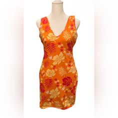 Nwt Wild Fable Orange Tropical Dress Women’s Size Xxl Measurements Are In The Pictures Tote 023 Yellow V-neck Mini Dress For Beach Season, Fitted Yellow Mini Dress For Beachwear, Fitted Orange Sundress For Vacation, Orange Tropical Print V-neck Dress, Fitted Tropical Orange Dress, Yellow Printed V-neck Sundress, Fitted Orange Tropical Print Dress, Yellow V-neck Tropical Dress, Yellow V-neck Dress With Tropical Print