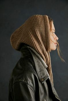 Over My Head Ribbed Balaclava | Free People Winter Hat Outfit, Knit Balaclava, Hood Hat, Knitted Balaclava, Cold Weather Outfit, Hooded Scarf, Knitted Hood, Outfits With Hats, Warm Outfits