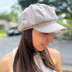 Retro style newsboy cap women becomes very popular now. Simple and beautiful trendy design cabbie hat complements every outfit whether a casual or dressy, good and bad hair days.  Newsboy hat women slouchy beret is great as an everyday summer fashion item. A fantastic choice for dressing to stand out in the crowd. Baker boy cap is made from a cotton fabric. Cute 8 Panel Cap bakerboy hat with adjustable tape inside that makes it one size fits all. The durability of our cotton sun hat combines wit Casual Spring Beret Flat Cap, Spring Casual Flat Cap Beret, Casual Visor Beret For Spring, Casual Adjustable Visor Beret, Spring Casual Visor Beret, Casual Spring Visor Beret, Casual Brimmed Beret One Size Fits Most, Casual Brimmed Beret One Size, Casual Beige Beret