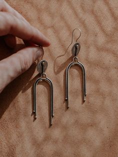 Swing Earrings — Tierra Made Pattern Play, How To Make Earrings, Elegant Earrings, Ear Wire, Bracelet Patterns, Statement Earrings, Ring Earrings, Nature Inspiration, 925 Sterling Silver