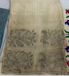 Antique Silver Embroidered Textile Handmade Antique Ottoman Textiles Antique Embroidery Home Decor Textiles, Gifts - Etsy Brasil Traditional Unstitched Suit With Handwork For Wedding, Traditional Embroidered Multicolor Churidar, Traditional Embroidered Churidar For Wedding, Festive Raw Silk Dupatta With Handwork, Festive Handwork Embroidered Silk Fabric, Multicolor Embroidered Chanderi Fabric For Designer Wear, Traditional Embroidered Gold Salwar Kameez, Festive Silk Dupatta With Handwork, Wedding Churidar With Embroidered Border In Raw Silk