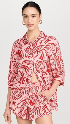 Seven Wonders Venus Shirt | Shopbop Venus Clothing Tops, Beach Rayon Top With Camp Collar, Relaxed Fit Rayon Shirt For Beach, Relaxed Fit Rayon Shirt For The Beach, Vacation Rayon Collared Tops, Vacation Collared Rayon Tops, Collared Rayon Tops For Vacation, Printed Blouse With Camp Collar For Vacation, Relaxed Fit Rayon Shirt For Vacation