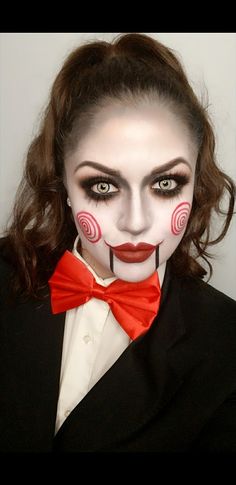 Jigsaw Costume Women, Diy Beauty And The Beast Costumes, Saw Halloween Costume, Saw Makeup, Jigsaw Makeup, Halloween Backgrounds Wallpapers, Halloween Nails 2022, Jigsaw Halloween