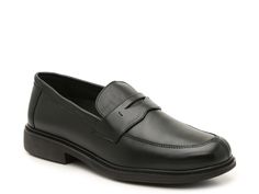 Drew-Essex Penny Loafer Feel sleek in and out of the office with the Essex penny loafer from Drew. This slip-on features leather upper and a contoured cushioned insole for comfortable steps from day-to-night! Slip-resistant Round Toe Business Loafers, Formal Slip-on Slip-resistant Loafers, Formal Slip-resistant Plain Toe Slip-ons, Slip-resistant Plain Toe Slip-ons For Formal Wear, Business Loafers With Slip-resistant Design, Business Slip-on Loafers With Slip-resistant, Business Slip-on Slip-resistant Loafers, Classic Slip-resistant Slip-ons For Business, Slip-resistant Moc Toe Loafers For Work