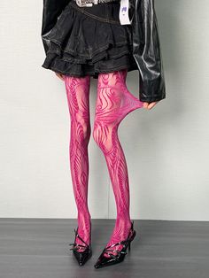 This price is for a pair of tights only, others are not included. Pink Stretch Leggings For Night Out, Stretch Pink Leggings For Night Out, Trendy High Stretch Hosiery For Party, Pink Party Leggings, Pink Tight Leggings For Party, Trendy Fitted Pink Tights, High Stretch Pink Trendy Tights, Fitted Pink Hosiery For Party, Pink Leggings For Night Out In Spring