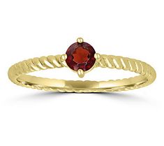 Lovingly adorn your finger with this glittery garnet set in an intricately twisted band for an intriguing addition to your everyday accessorized look. From Generation Gems. Twisted Band, Garnet Ring, Garnet Rings, Garnet, Jewelry Rings, Gems, Yellow Gold, Band, Ring