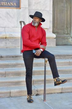 Silver Fox Outfits Men, Street Clothes Men, Fedora Hat Men Outfits, Business Casual Fall Outfits, Black Men Spring Fashion, Hat Men Outfit