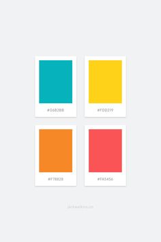 four squares with different colors in them