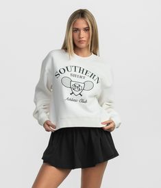 SSCO_W_Club_SSCO_Sweatshirt_Crewneck_Sweatshirts_Sugar_Swizzle_1 Southern Shirt, Semi Cropped, Resort Shirt, Southern Shirts, Polo Tees, Cropped Sweatshirt, Swimwear Shorts, Mens Swimwear, Pullover Sweatshirt