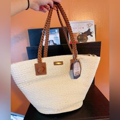 New With Tag Same Day Shipping Polyester Product Size: 16.9 X 11.8 4.7 In (43*30*12 Cm), Handle Height: 9.8 In/25cm. Large Hobo Bag. Zipper Closure Main Compartment, Fits You Daily Necessities Phone, Wallet, Cosmetics, Etc. Super Material: Made Of High Quality Paper Rope Crochet And Polyester Lined; Soft And Comfortable To Touch, Durable To Use. Easy Matching Style. The Natural And Fashionable Handbag Is All-Match, Goes Well With A Variety Styles Of Outfits, Ranging From Beach Dress To Jeans, Wi Cream Straw Bag With Large Capacity For Summer, Large Capacity Cream Straw Bag For Summer, Summer Cream Straw Bag With Large Capacity, Trendy Cream Shoulder Bag For Vacation, Large Capacity Cream Straw Bag For Travel, Large Capacity Neutral Bag For Beach, Large Capacity Neutral Bag For The Beach, Trendy Cream Beach Bag For Beach Season, Beachy Beige Beach Bag For Vacation